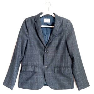 Zara Kid’s Charcoal Gray Pinstriped Blazer
